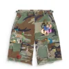 G PATCH CAMO CARGO SHORTS WOMEN'S