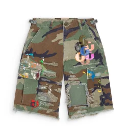 G PATCH CAMO CARGO SHORTS WOMEN'S