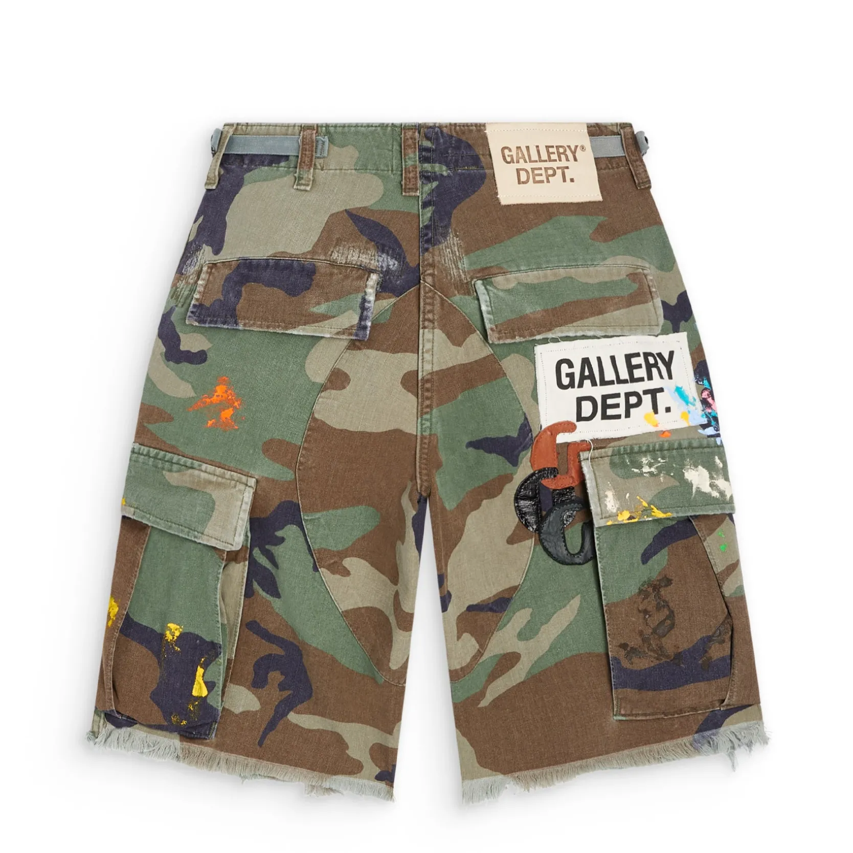 G PATCH CAMO CARGO SHORTS WOMEN'S