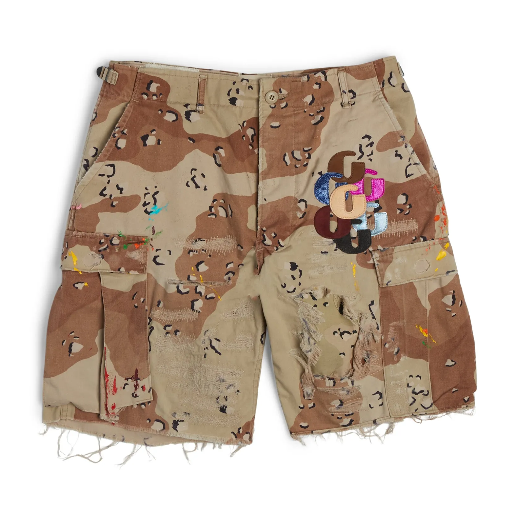 G PATCH CHOCOLATE CHIP CAMO CARGO SHORTS