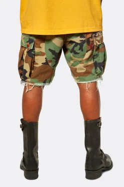 G PATCH WOODLAND CAMO CARGO SHORTS