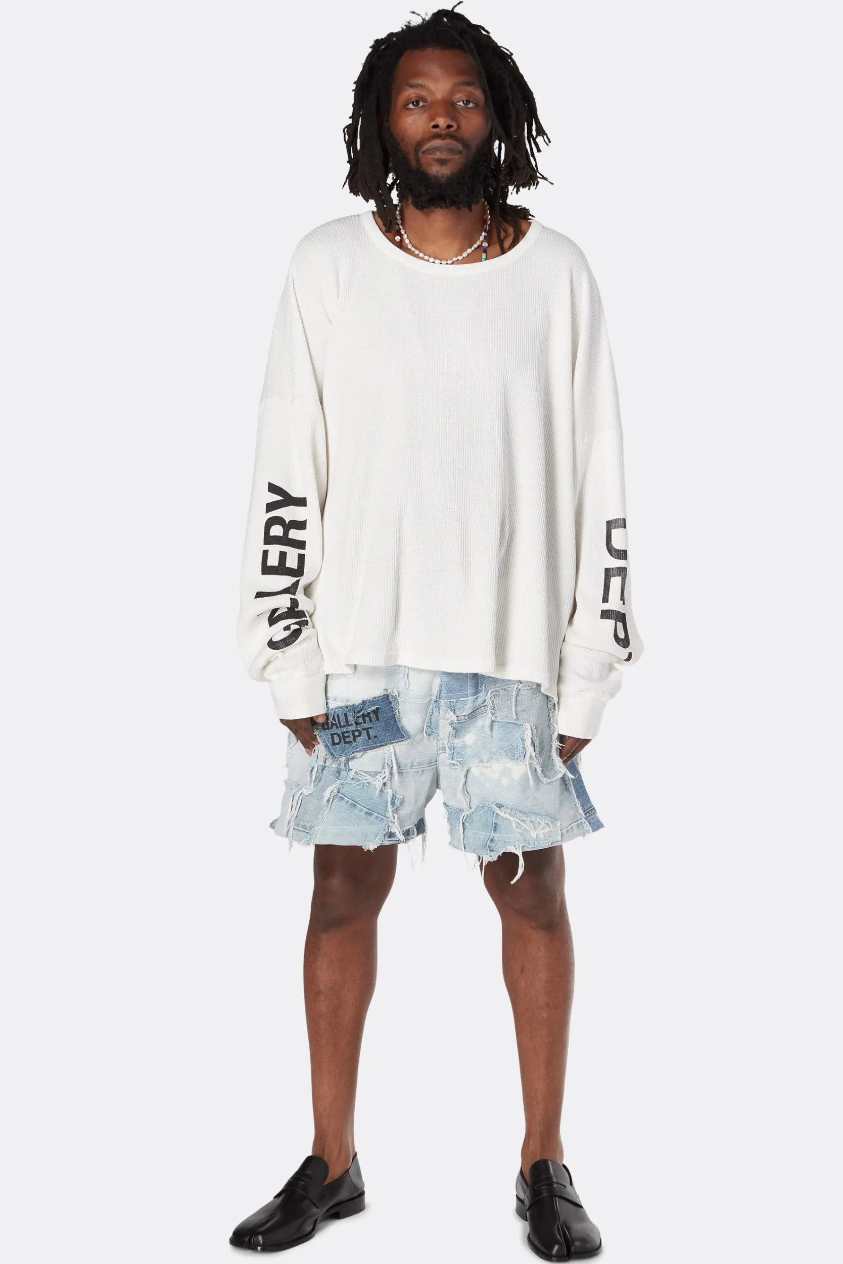 PATCHWORK DENIM ZUMA SHORTS