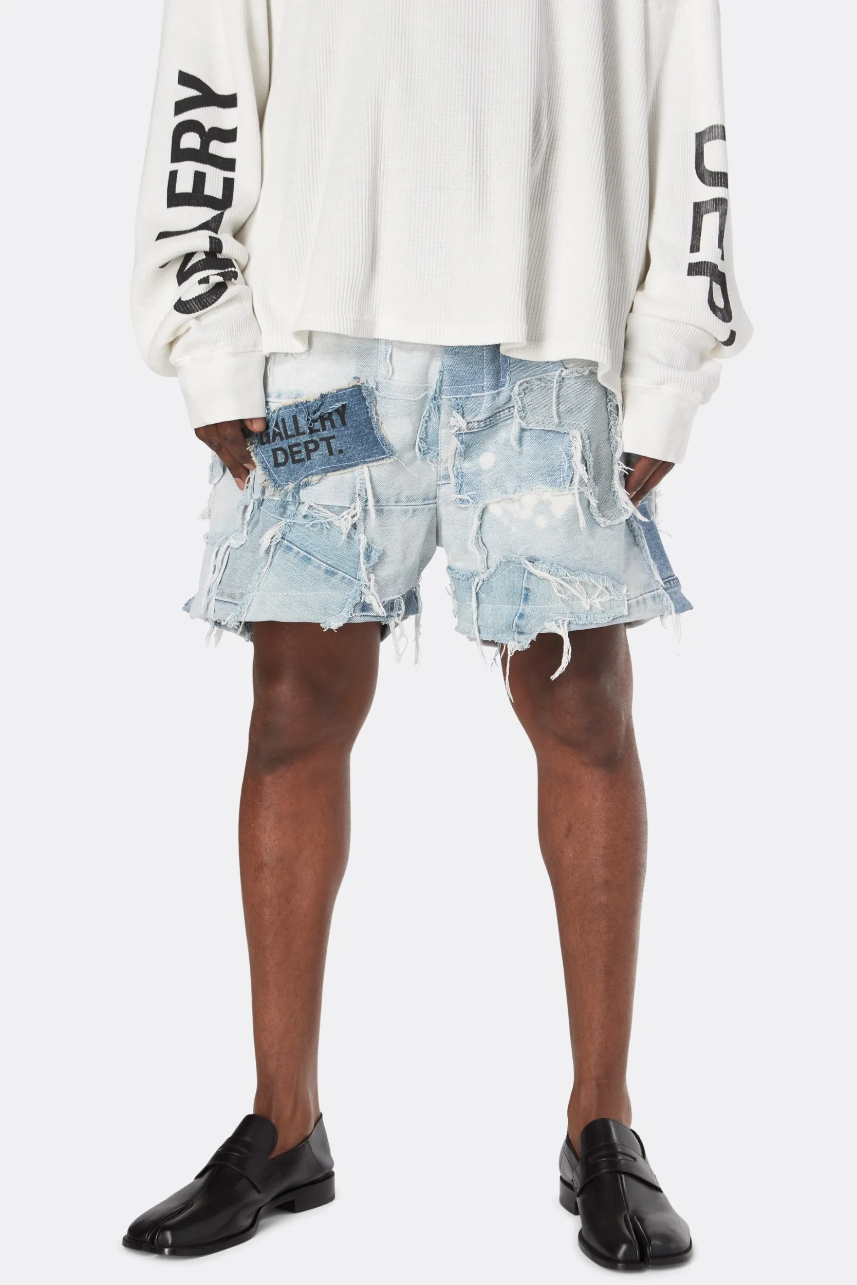 PATCHWORK DENIM ZUMA SHORTS