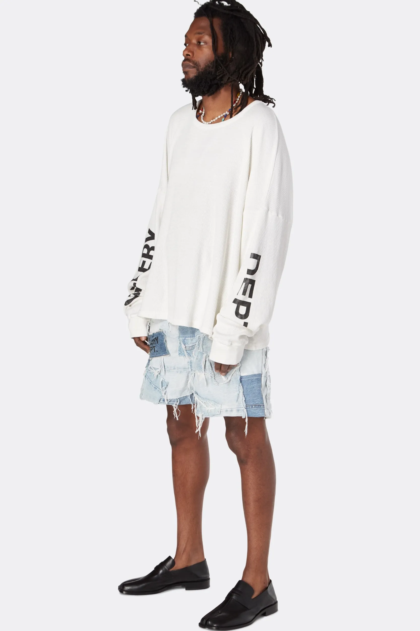 PATCHWORK DENIM ZUMA SHORTS