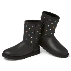 UGG GALLERY DEPT CLASSIC SHORT BLACK LEATHER