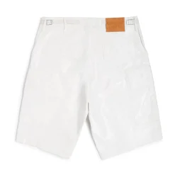WHITE FOIL CARGO SHORTS